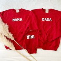 Valentines Family Outfit For Pictures | Matching Mommy & Me Sweatshirt | Etsy (US)