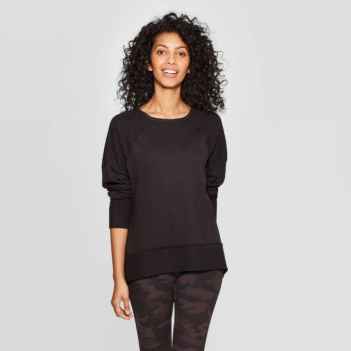 Women's Raglan Long Sleeve Scoop Neck Sweatshirt - Knox Rose™ | Target