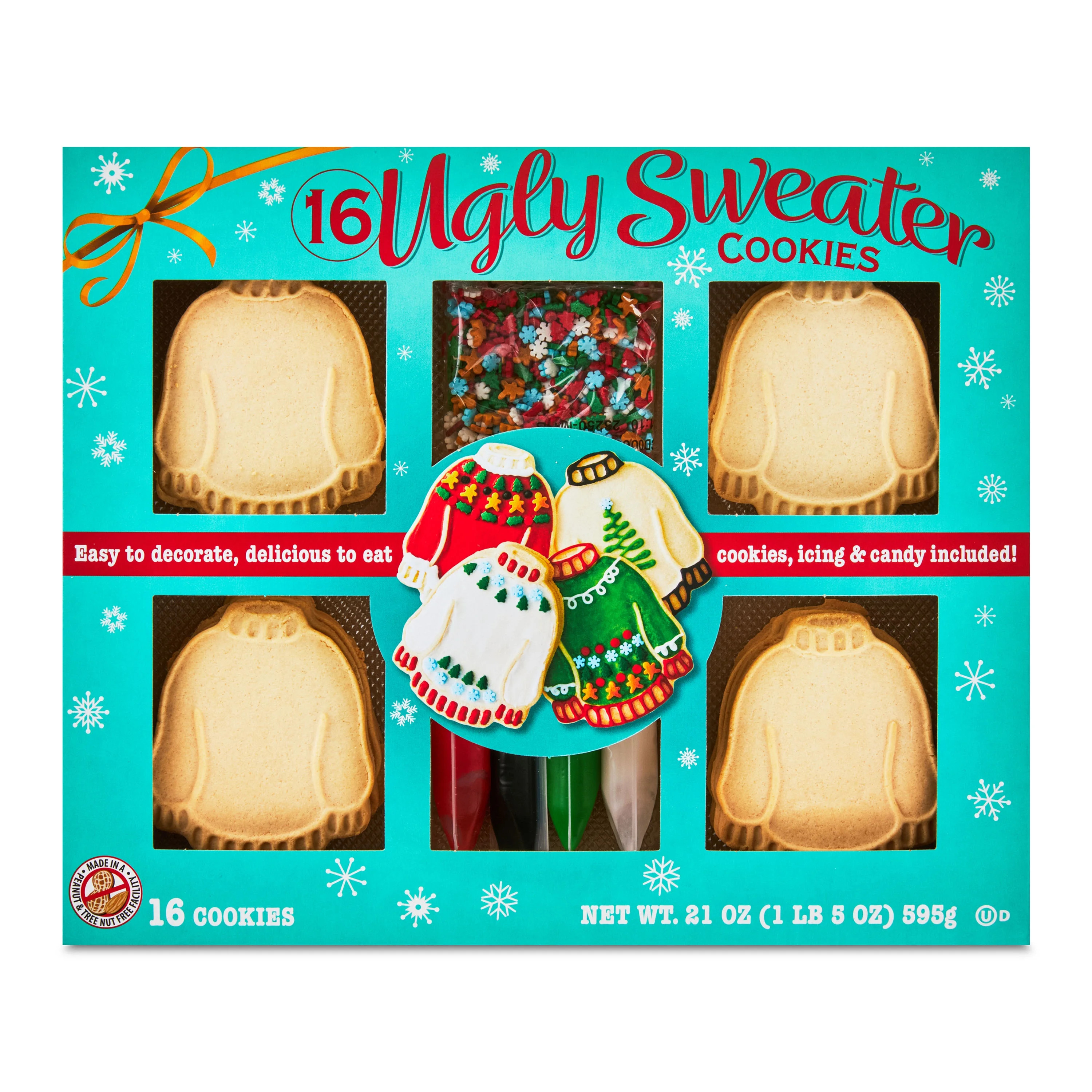 Freshness Guaranteed Ugly Sweater Cookie Kit, 21 oz, 16 Count | Walmart (US)