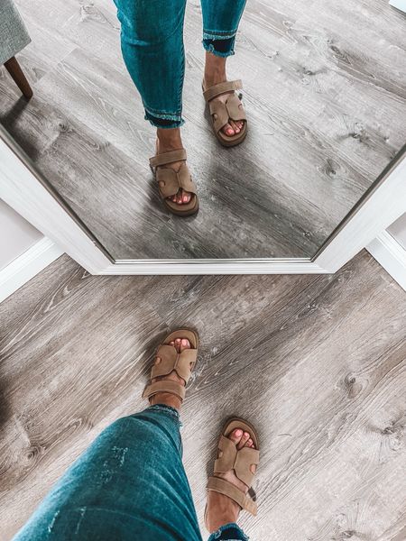 Both the black and white pair of these sandals is on sale - snag these quick! This color already sold out. 

#LTKSaleAlert #LTKFindsUnder50 #LTKShoeCrush