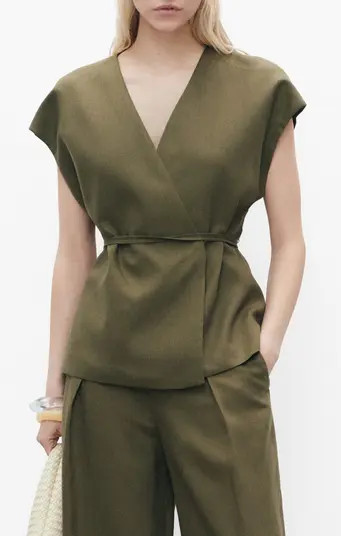 MANGO Wrap Top | Nordstrom | Nordstrom