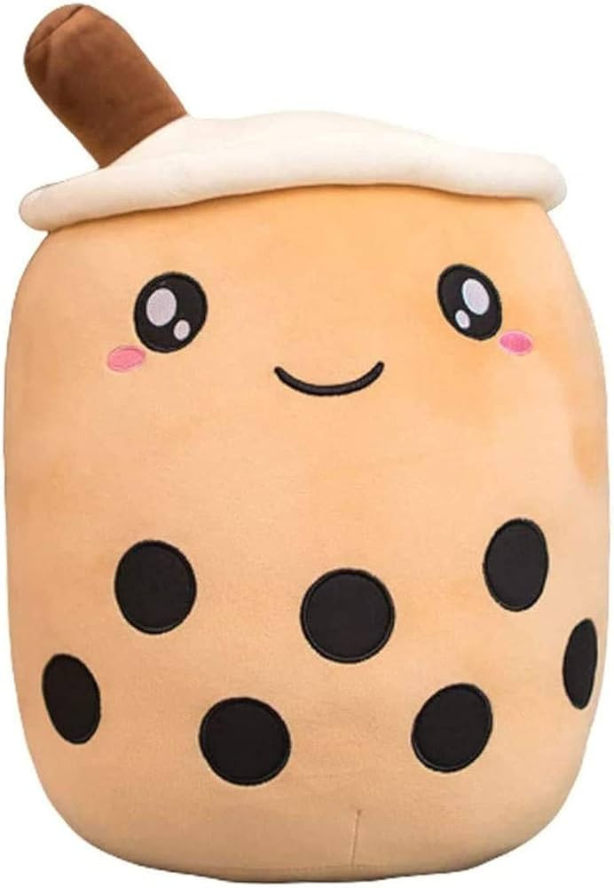 FJZFING Cute Plush Boba Milk Tea Stuffed Teacup Pillow Soft Bubble Tea Cup Plushie Toy Kawaii Car... | Amazon (US)