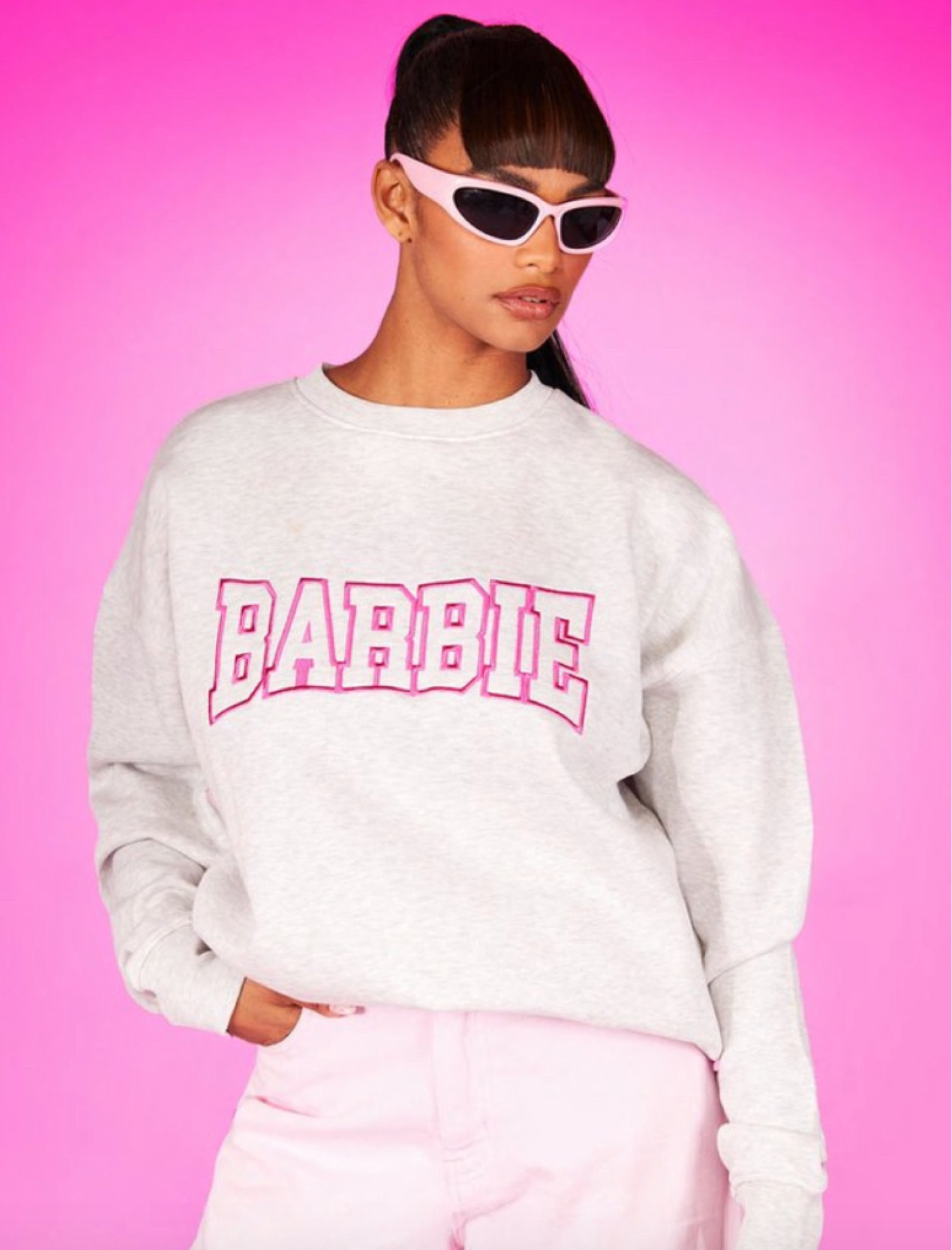 BARBIE EMBROIDERED SWEATSHIRT

#LTKSale #LTKFind #LTKBacktoSchool