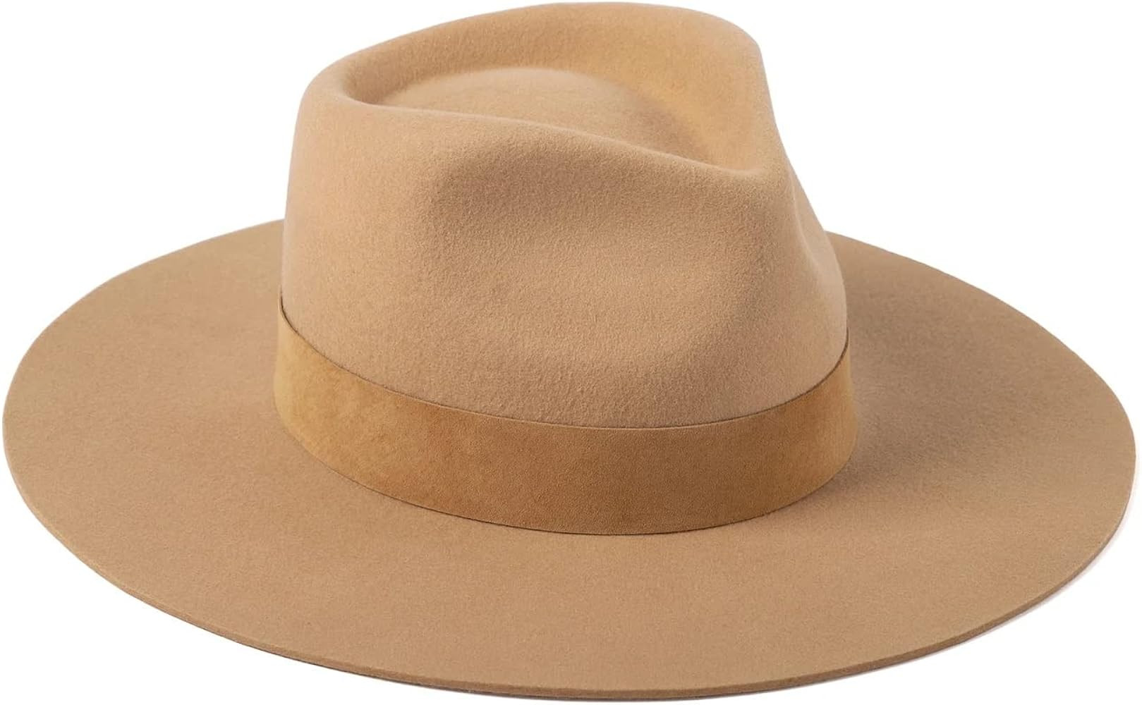 Lack of Color Women's The Mirage Suede-Trimmed Wool Fedora | Amazon (US)