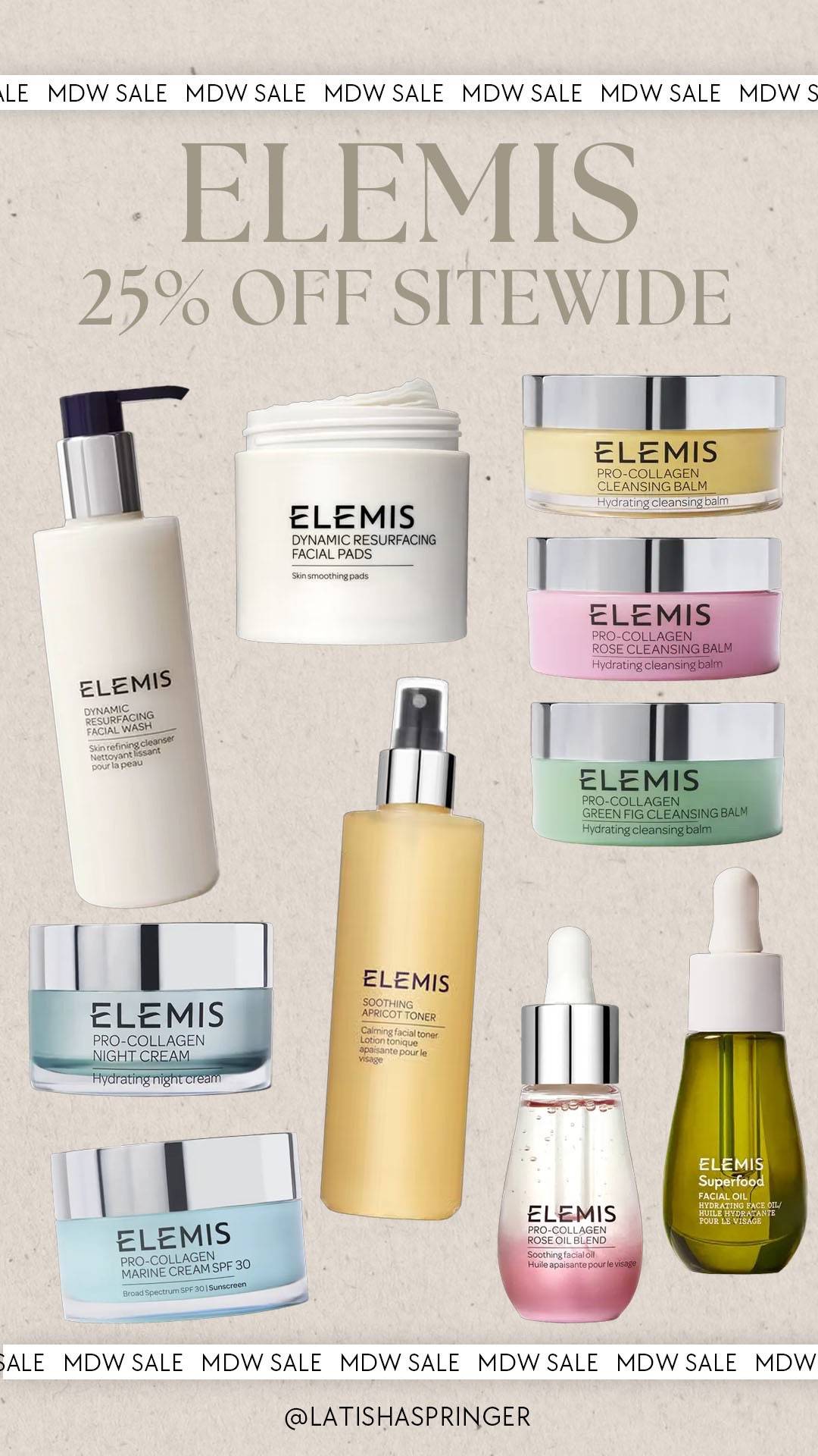 25% off site wide at Elemis this MDW!

#elemis

#LTKSaleAlert #LTKBeauty #LTKSeasonal