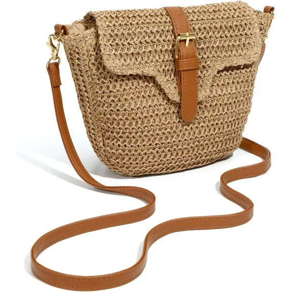 CAILDANL Straw Bag Beach Purse Summer Purses for Women Vacation Handbags Woven Crossbody Bags | Walmart (US)