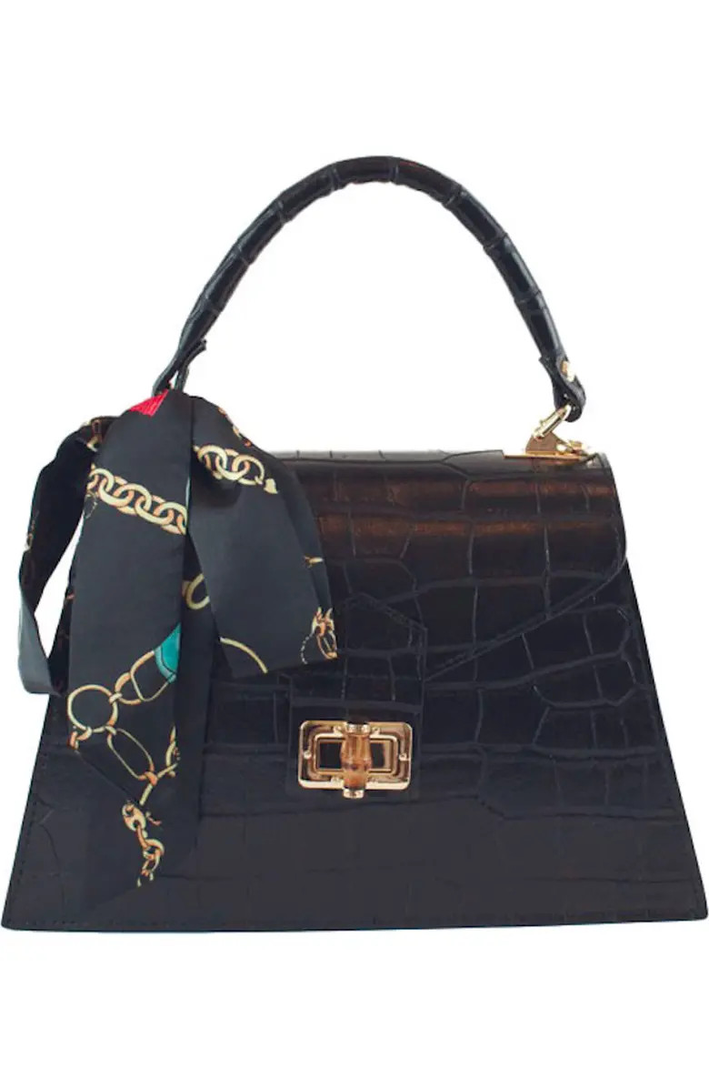 Persaman New York Croc Embossed Satchel Bag | Nordstromrack | Nordstrom Rack