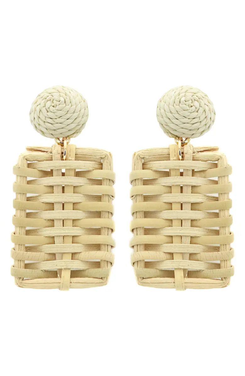 Panacea Rattan Woven Drop Earrings | Nordstrom | Nordstrom