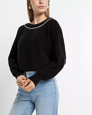 Express open outlet back sweater