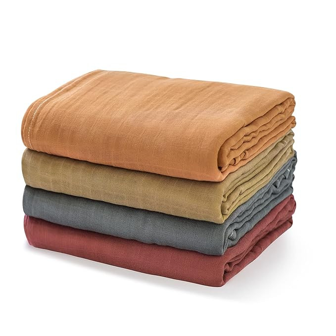 Momcozy Muslin Swaddle Blankets, Soft Silky Baby Blankets for Baby Boys & Girls, 4-Pack Breathabl... | Amazon (US)