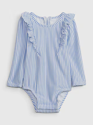 Baby Recycled Ruffle Swim One-Piece | Gap (US)