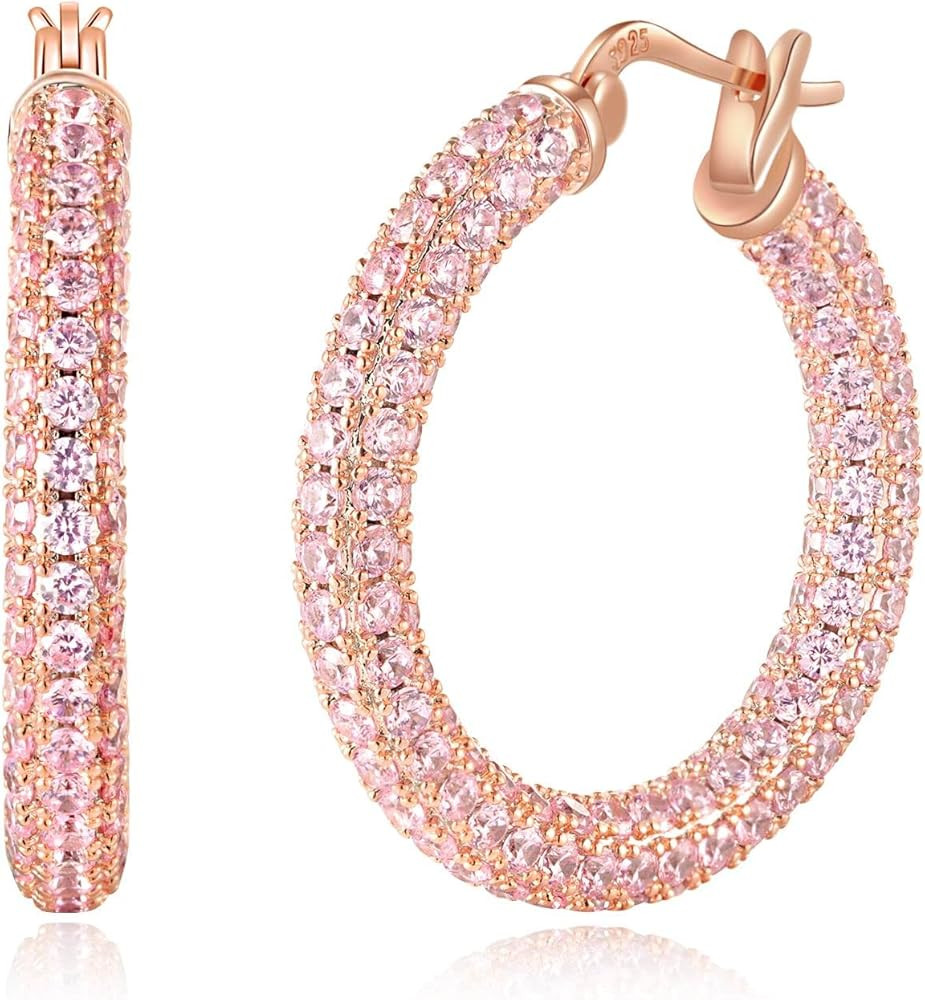 CiNily Hoop Earrings for Women Hypoallergenic, 14K Gold Plated 925 Sterling Silver Lightweight Mu... | Amazon (US)