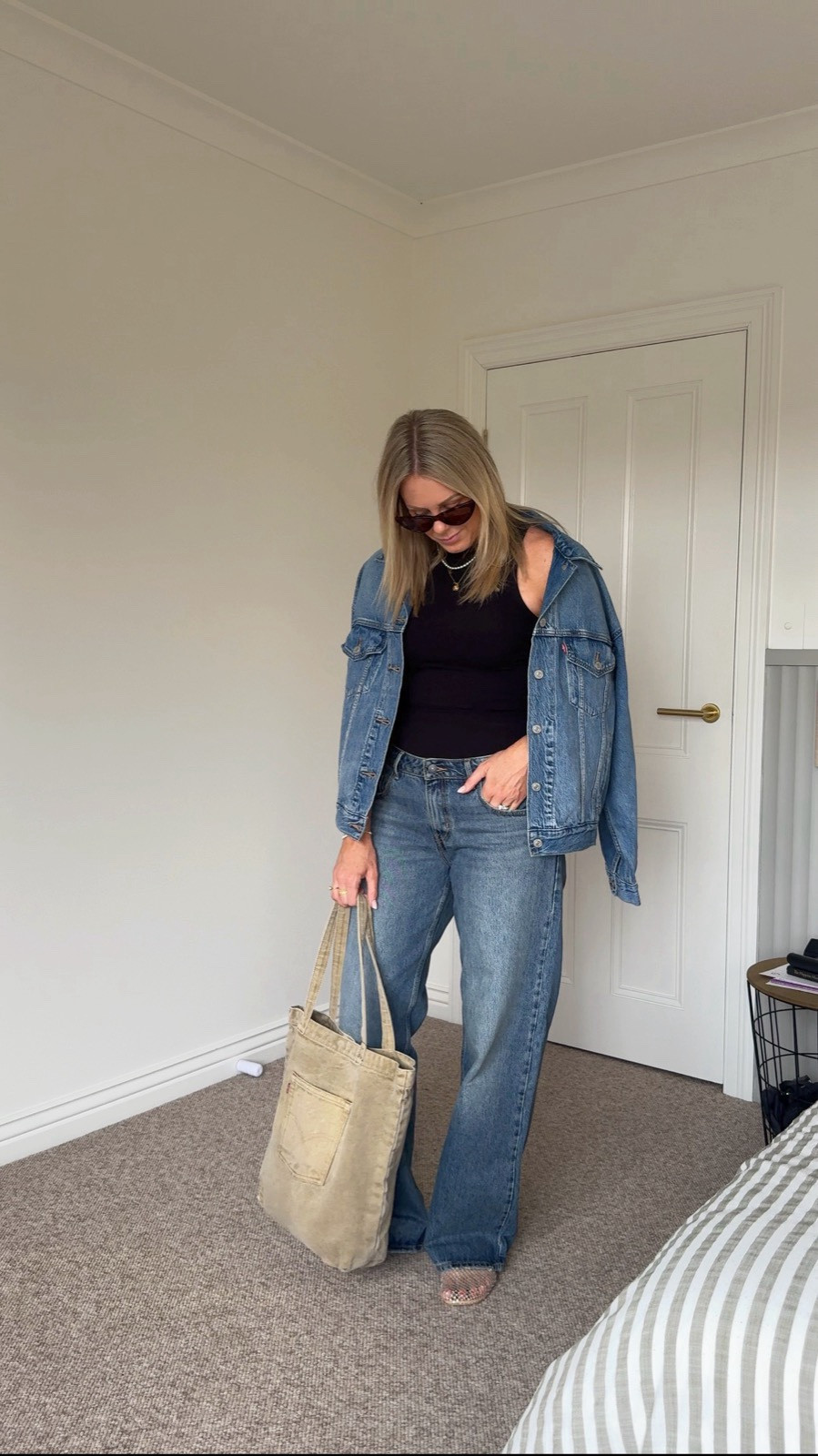 Jeans that make your butt look amazing - low rise edition! I’m in a 12/30 in the jeans, 12 in the white shirt and large in the denim jacket x

#LTKaustralia #LTKstyletip #LTKjeans