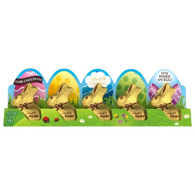 Lindt Easter Gold Bunny Mini Dark Chocolate - 1.7oz/5pk | Target