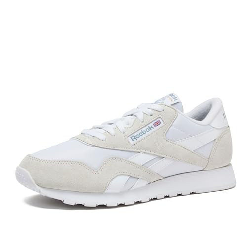 Reebok Classic Nylon Womens Sneakers, Casual Tennis Shoes Women, Footwear White/Footwear White, 9.5 | Amazon (US)