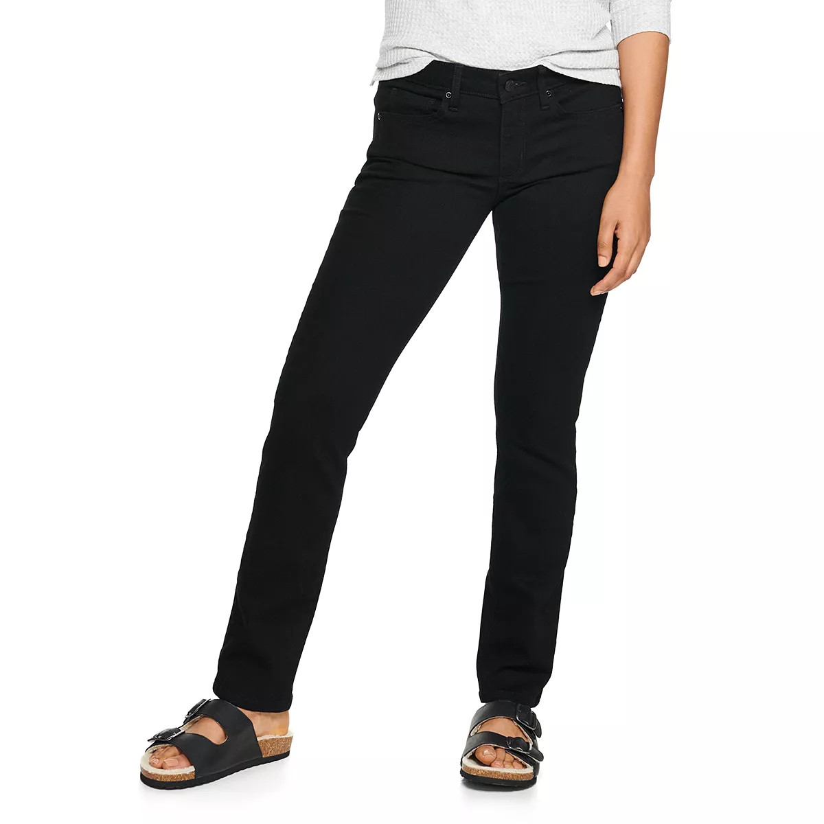 Petite Sonoma Goods For Life® Midrise Straight-Leg Jeans | Kohl's