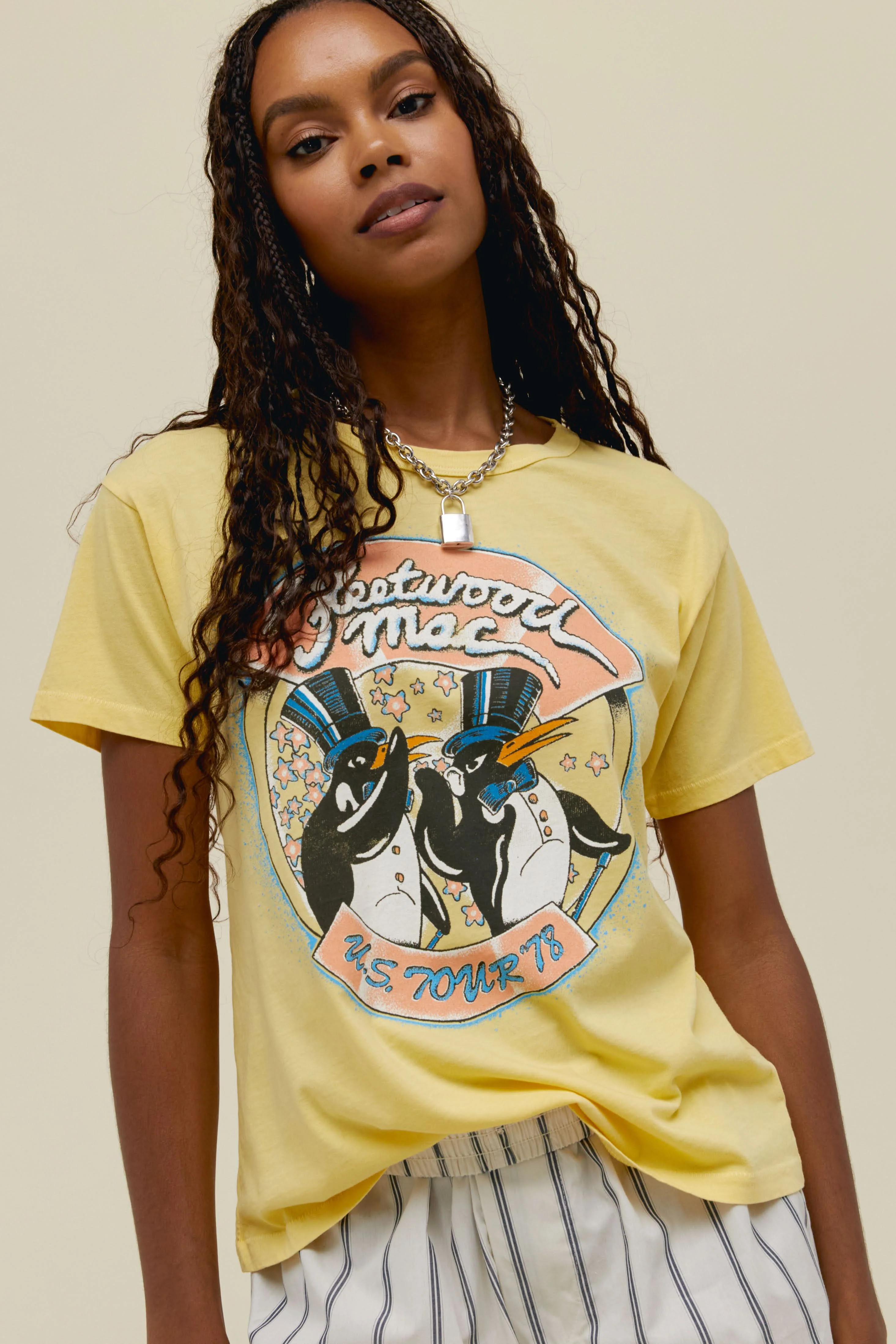 Fleetwood Mac US Tour 78 Ringer Tee in Yellow Bloom | Daydreamer