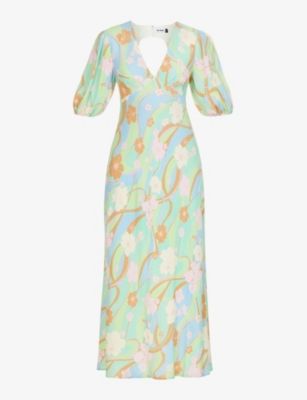 Steph floral-print crepe midi dress | Selfridges