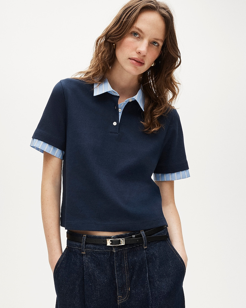 Layered polo shirt in mariner cotton | J. Crew US