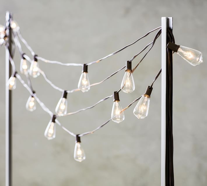 Indoor/Outdoor String Light Holder Poles - Set of 2 | Pottery Barn (US)