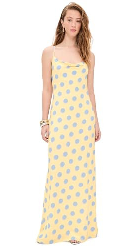Amazon.com: AFRM Women's Kim Dress + Hair Wrap Set, Butter Blue Dot, M : Clothing, Shoes & Jewelr... | Amazon (US)
