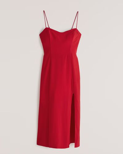 High-Slit Midaxi Dress | Abercrombie & Fitch (US)