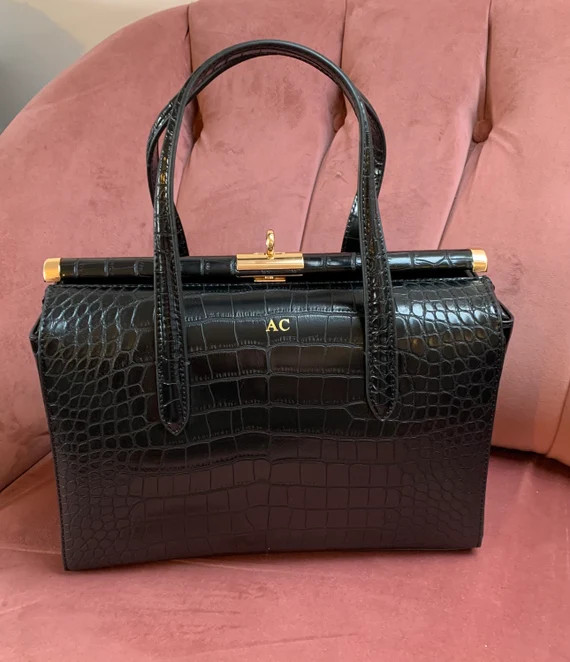 Box Bag Vegan Leather  Black or Taupe | Etsy | Etsy (US)