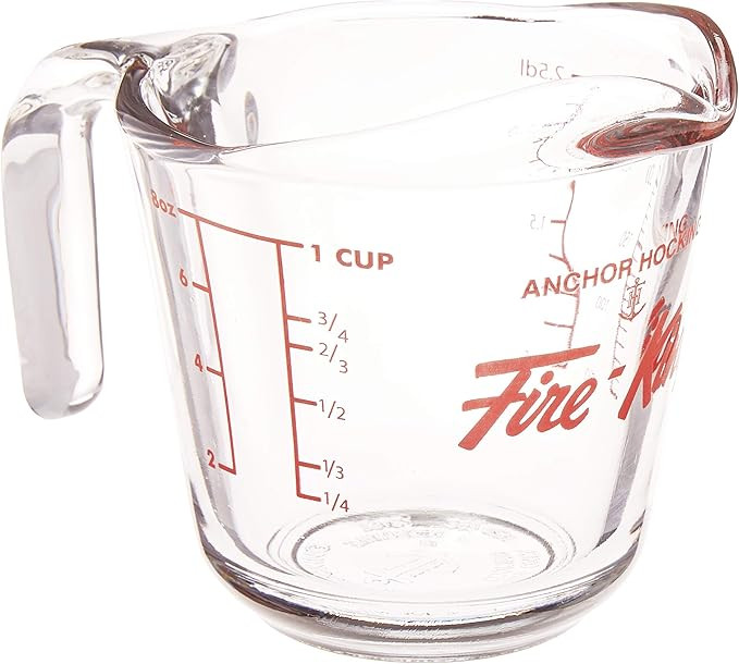 Anchor Hocking Fire-King Measuring Cup, Glass, 1-Cup | Amazon (US)