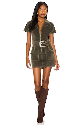 Outlaw Dress in Green Corduroy | Revolve Clothing (Global)