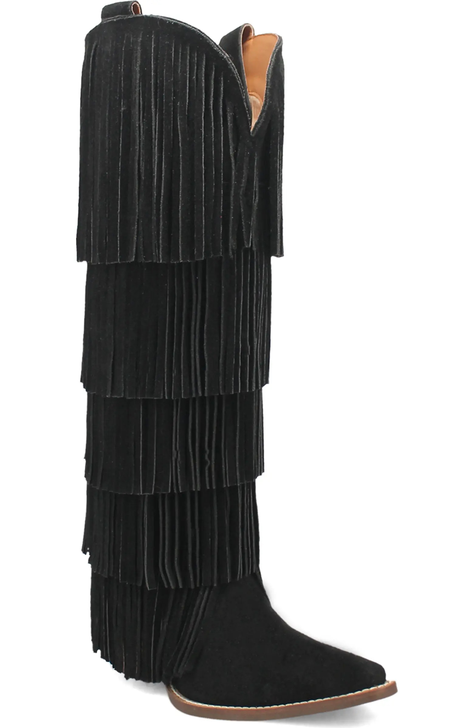 Dingo Wild Child Fringe Knee High Western Boot (Women) | Nordstrom | Nordstrom