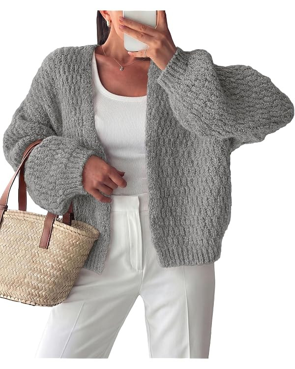 PRETTYGARDEN Women's Fall Cardigan Open Front Chunky Sweaters | Amazon (US)