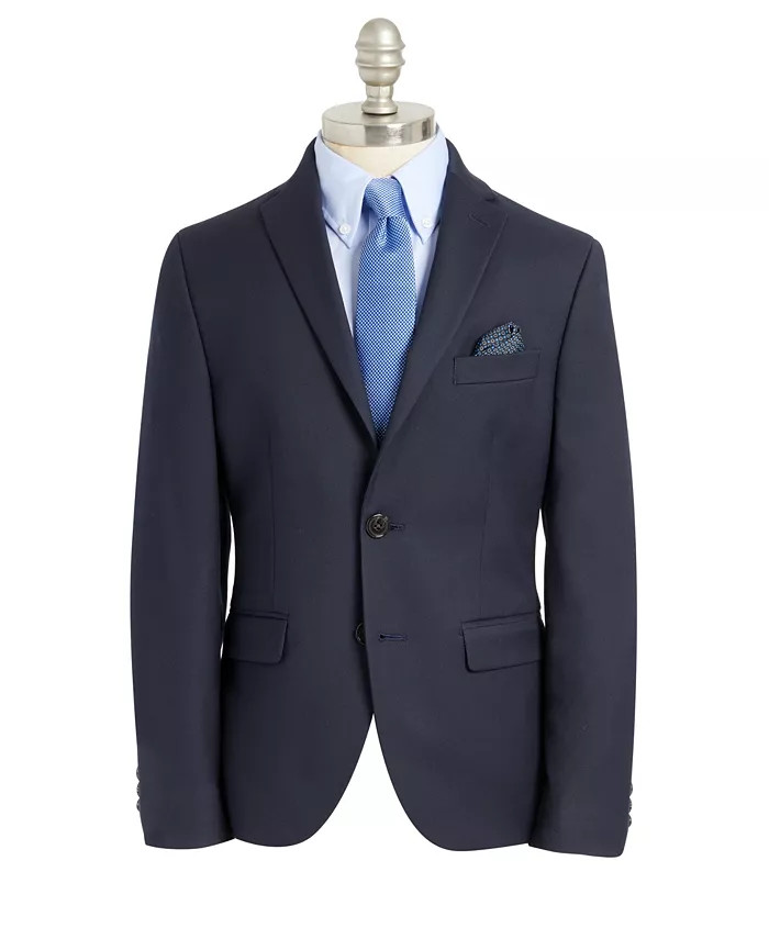 Lauren Ralph Lauren Big Boys Solid Classic Suit Jacket - Macy's | Macys (US)
