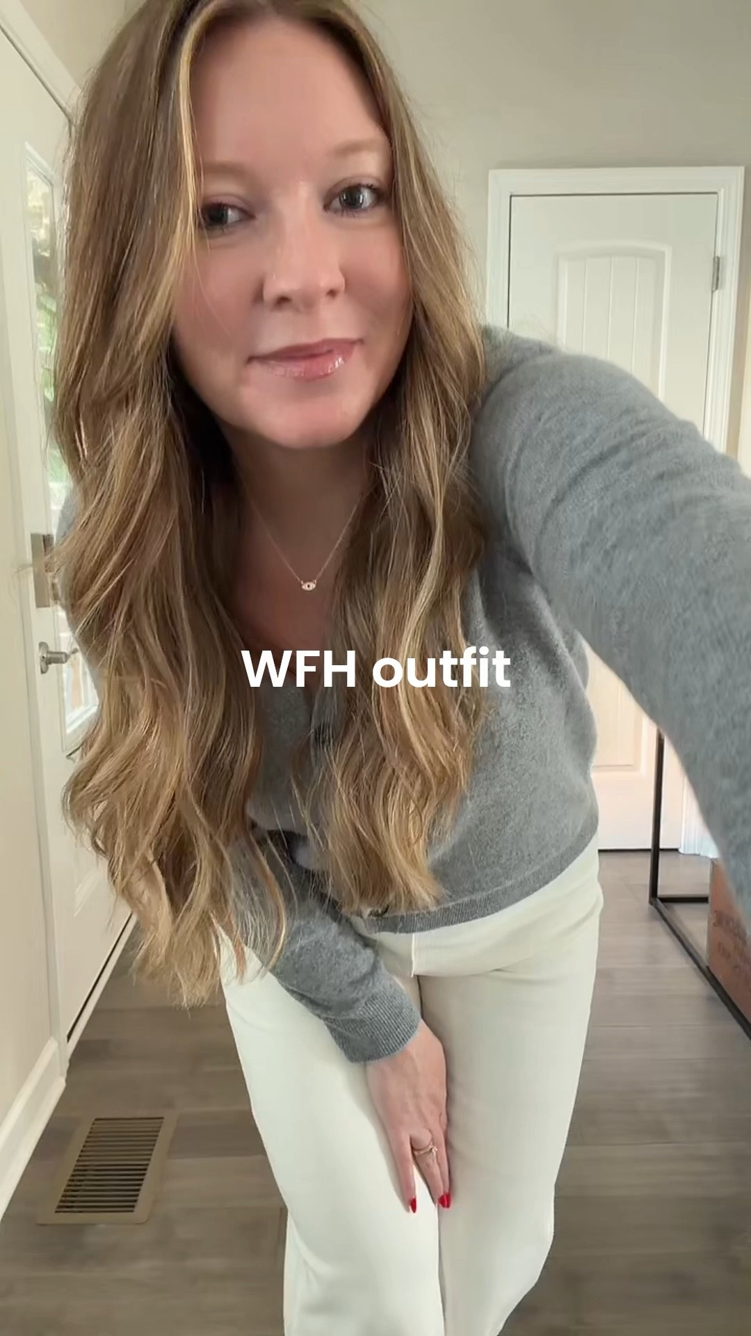 Vneck cardigan - tts 
Wide leg cropped off white jeans - tts wearing a 29
Ugg slippers 
David Yurman ring and cuff bracelet 
Evil eye necklace

#LTKdayinmylife #LTKootd #LTKWorkwear