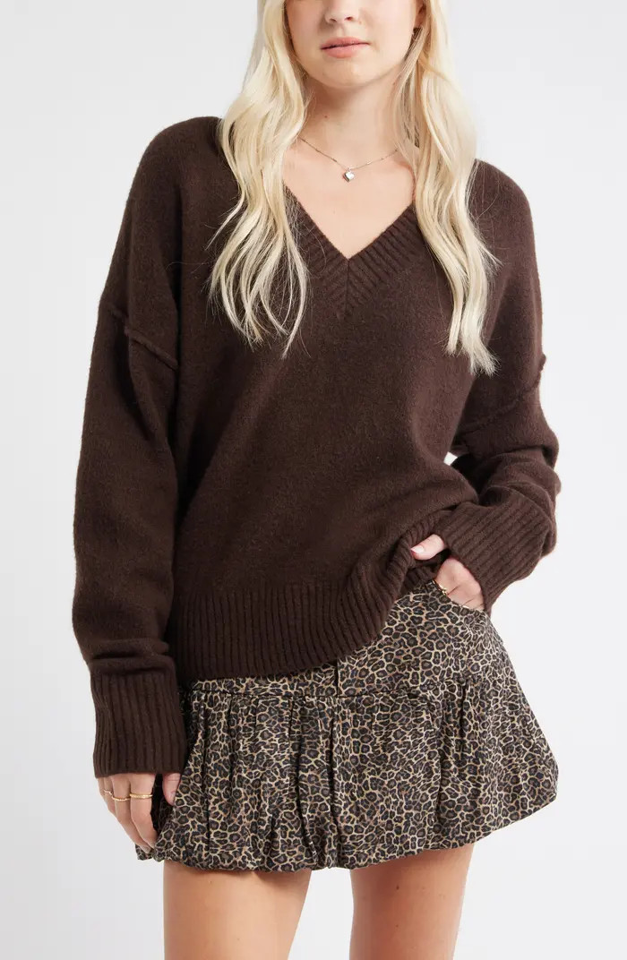 Oversize Cozy V-Neck Sweater | Nordstrom