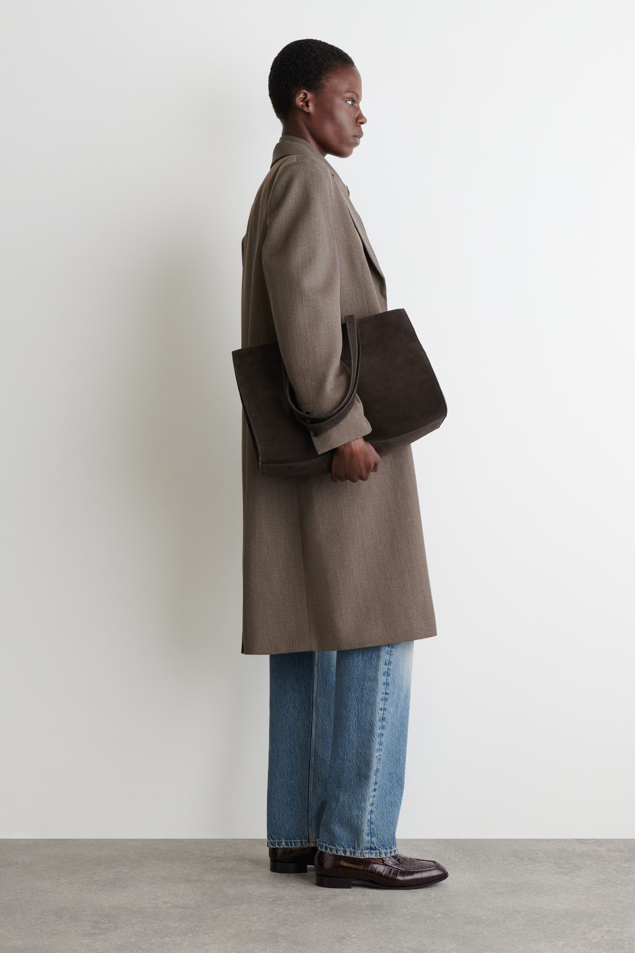 CROC-EFFECT LEATHER LOAFERS - DARK BROWN | COS GB | COS UK