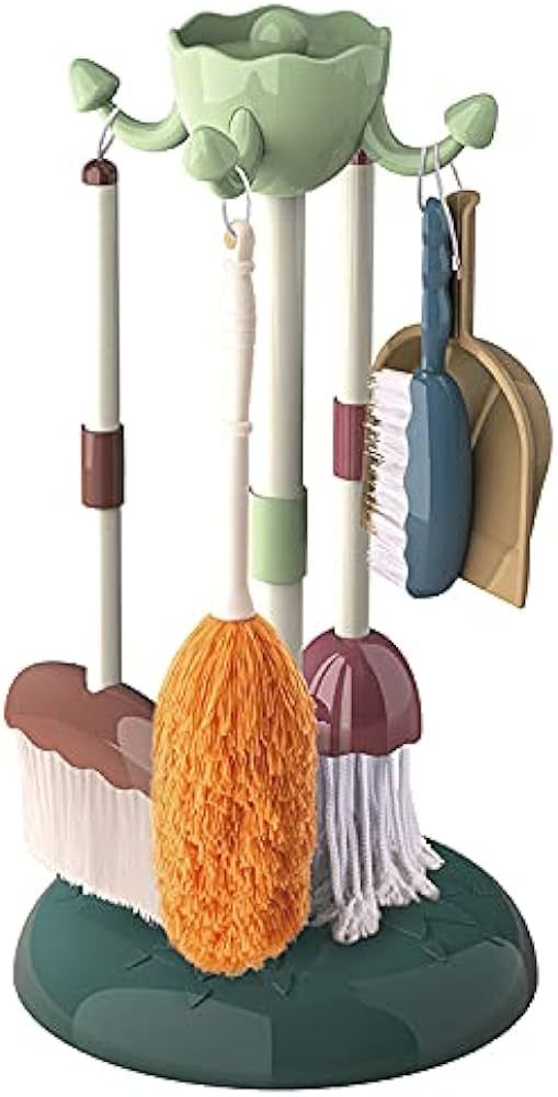 Cleaning Set Toy Kids Pretend Play Kit 5 pcs Cleaning Playset Mop Brush Dustpan | Amazon (UK)