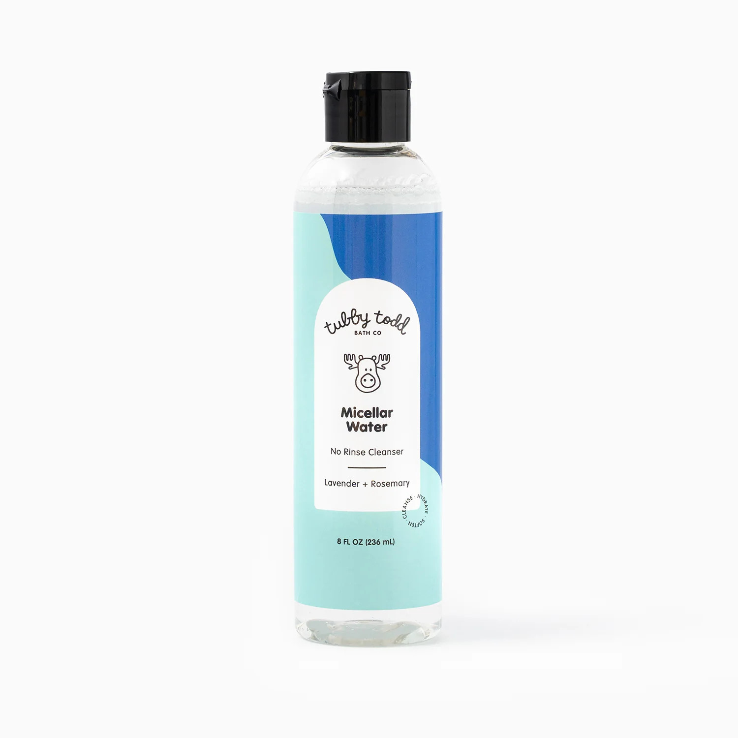 Micellar Water - 8oz Lavender + Rosemary / W/O Reusable Cloths | Tubby Todd Bath Co.