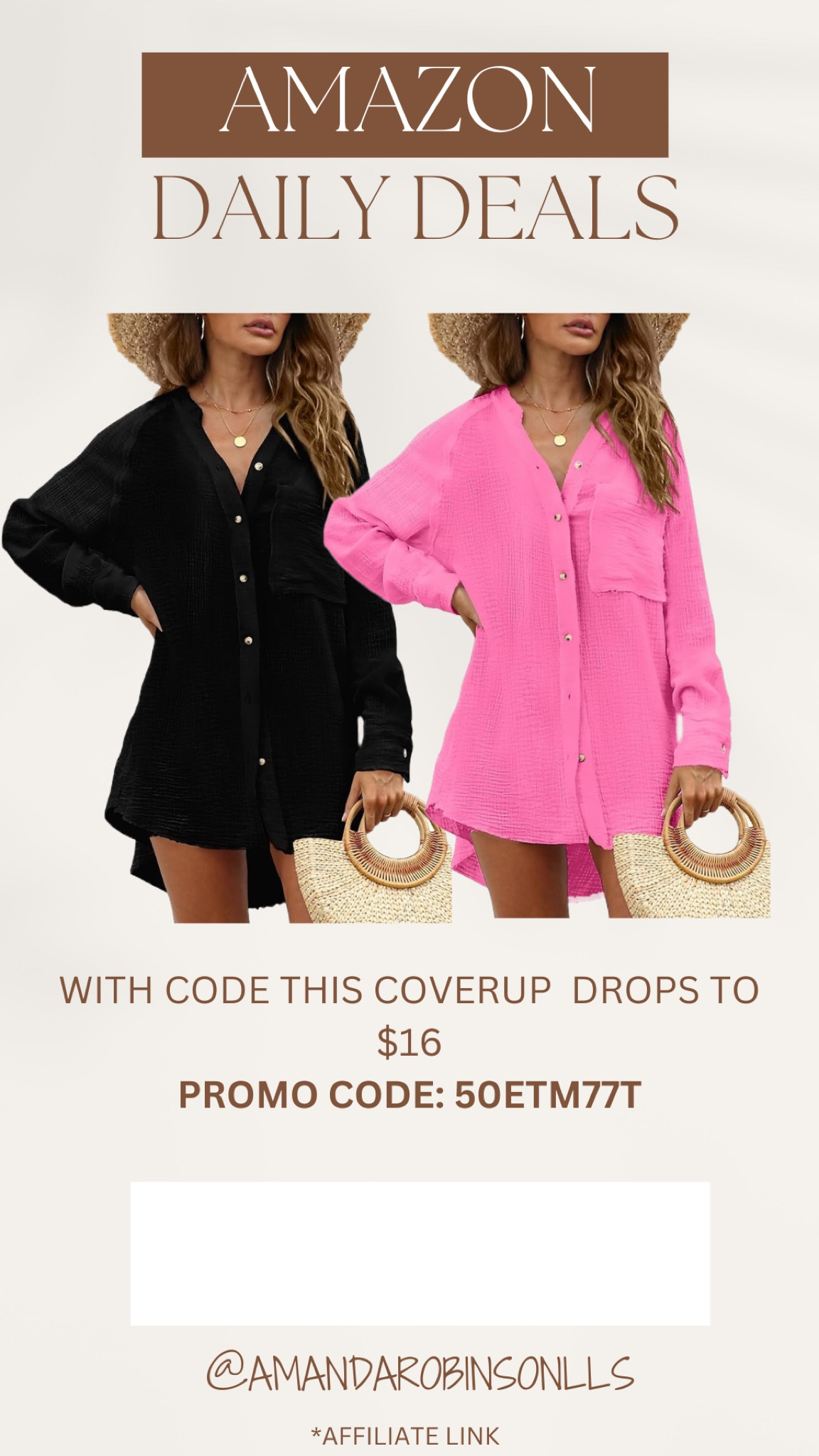 Amazon Daily Deals
Swim coverup 

#LTKsalealert #LTKSeasonal #LTKswim