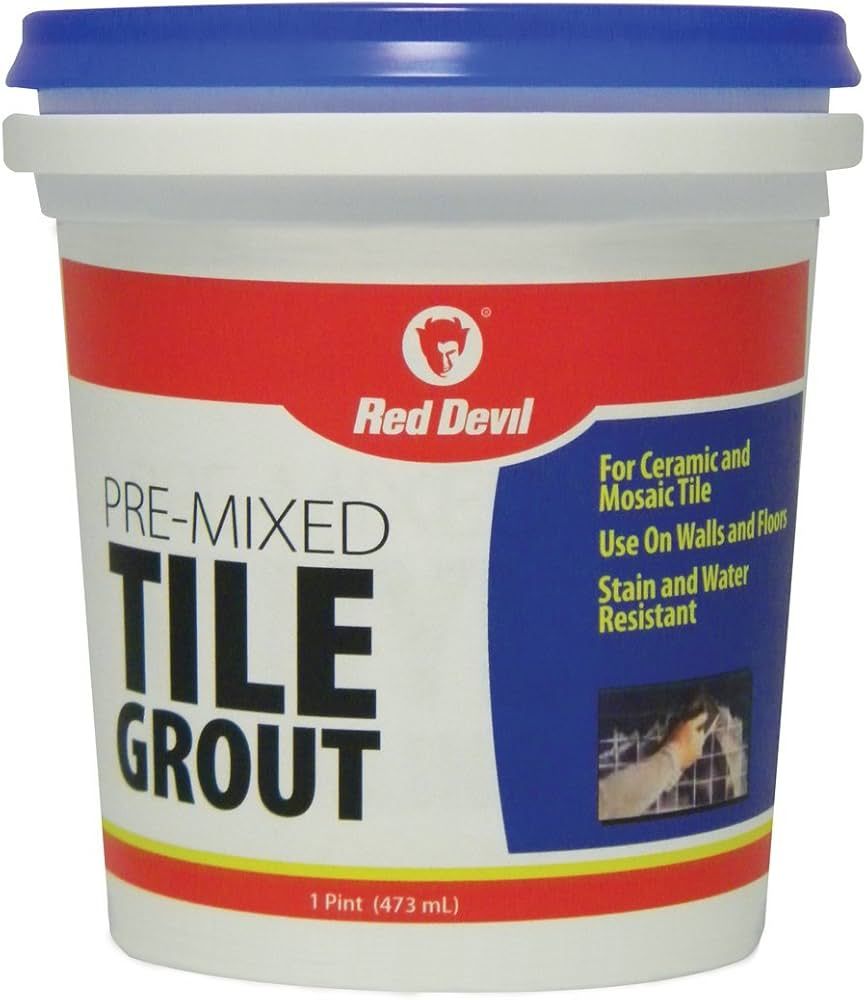 Red Devil 0428 Pre-Mixed Tile Grout, 1 Pint, White | Amazon (US)