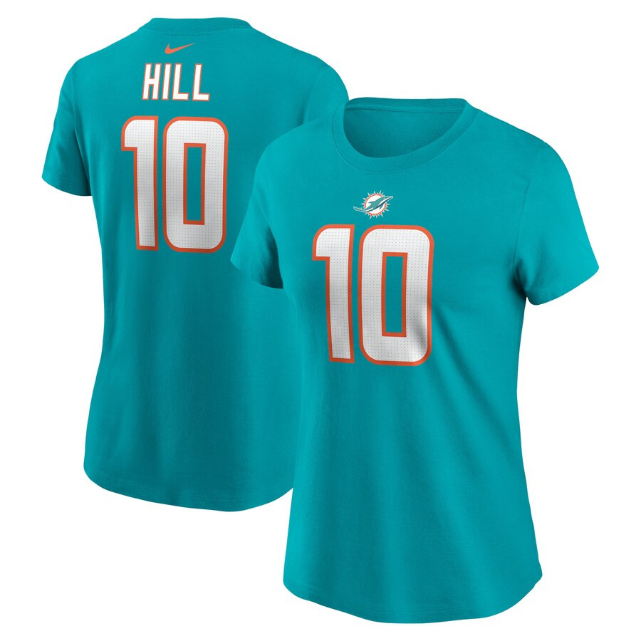 Tyreek Hill Miami Dolphins Nike Women's Player Name & Number T-Shirt - Aqua | Fanatics