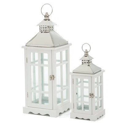 Amelie White Lantern Set Candle Holder (set Of 2) | Wayfair North America