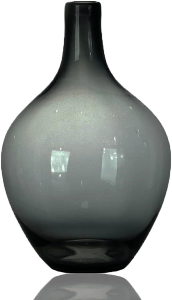 XIUWOUG Black Glass Vase for Flowers,Clear Black Vase for Decor,Tall Glass Vase,Decorative Vase f... | Amazon (US)