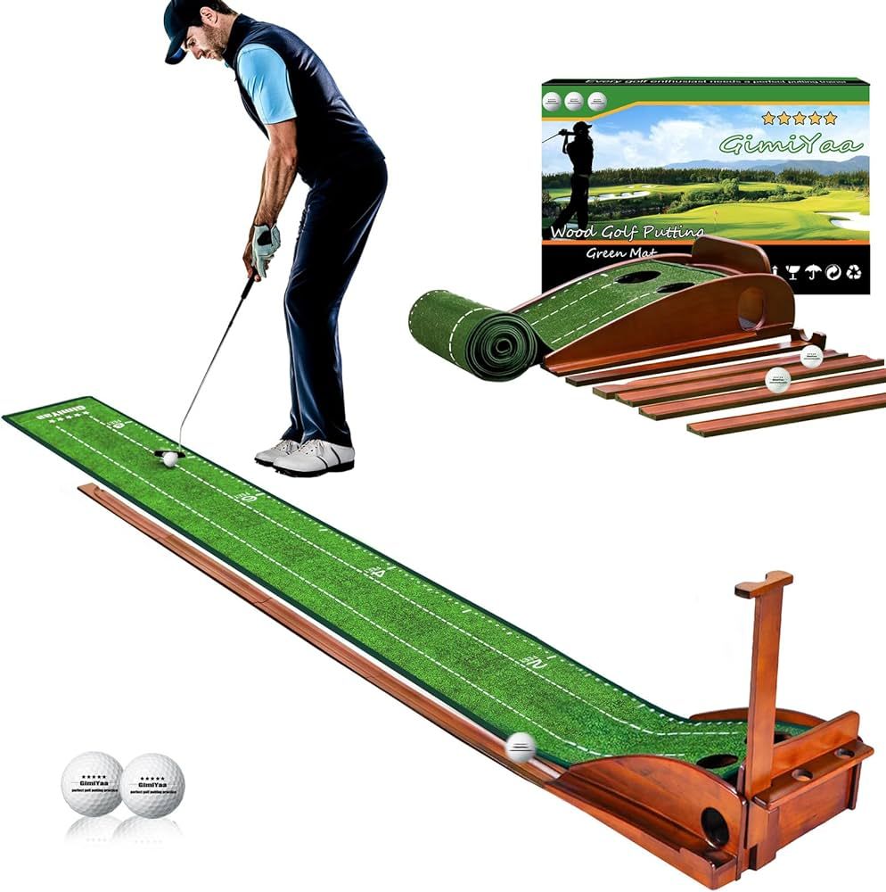 Golf Putting mat Green Indoor and Outdoor with Auto Ball Return,Game Practice Golf Gifts for Home... | Amazon (US)