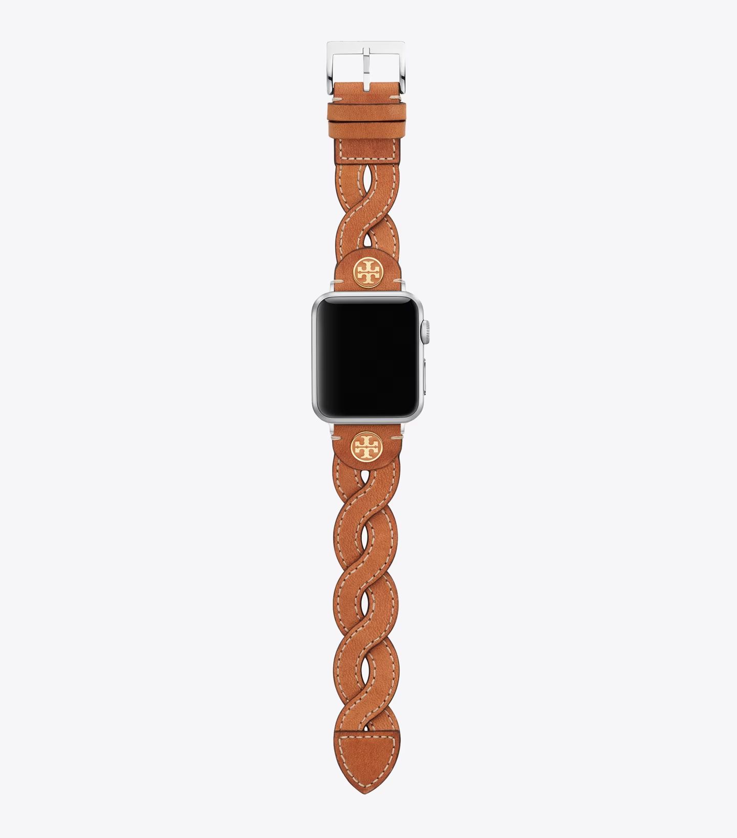 Braided Band for Apple Watch®, Camello Leather, 38 MM – 40 MM: Women's Designer Watches Tory T... | Tory Burch (US)