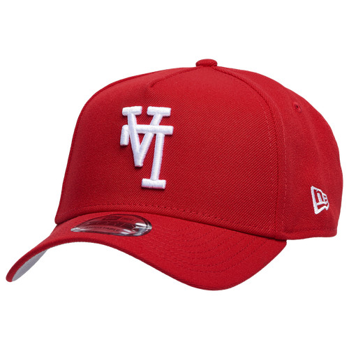 New Era Mens Los Angeles Dodgers New Era Dodgers A Frame Upside LA Adjustable Cap - Mens Red/White Size One Size | Champs Sports