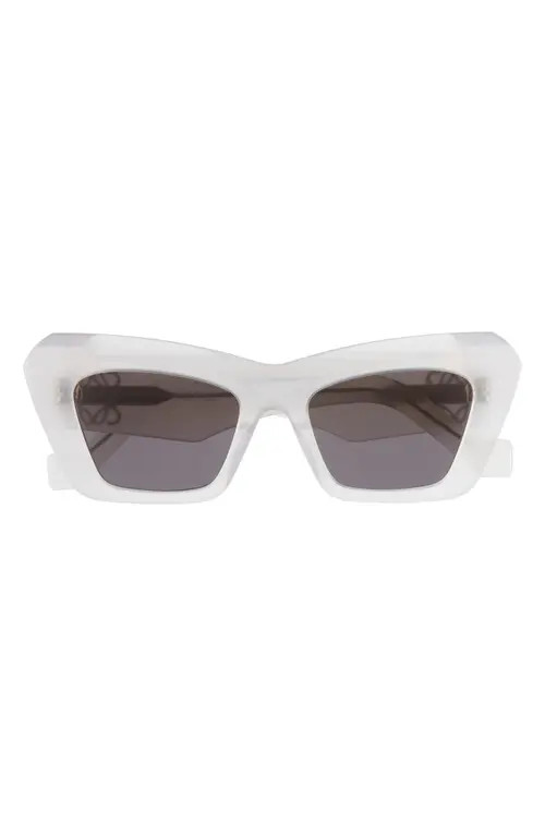 Loewe Anagram 51mm Cat Eye Sunglasses in Milky White at Nordstrom | Nordstrom