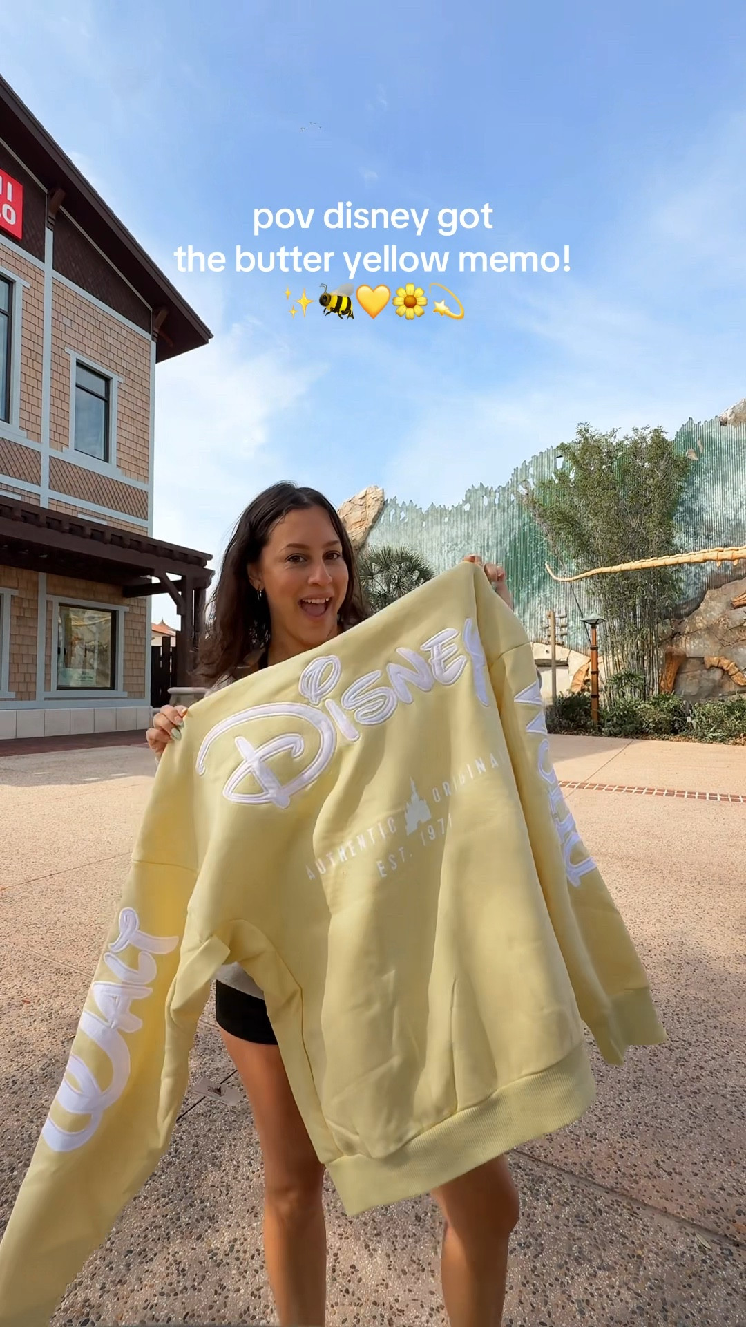 The yellow Disney hoodie is online!! #disney #disneymerch #disneystore