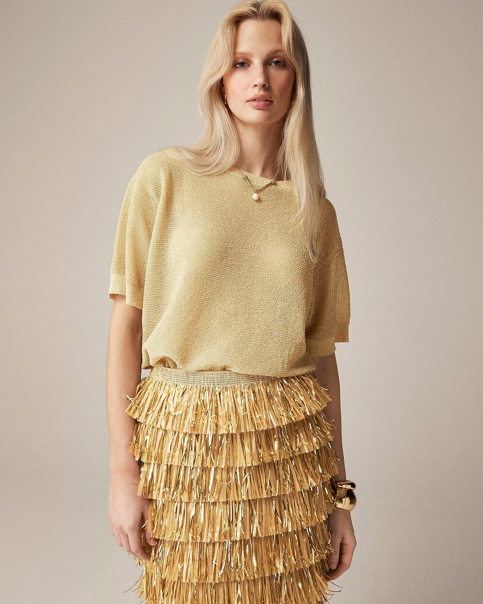 Collection sheer tunic with Lurex® metallic threads | J. Crew US