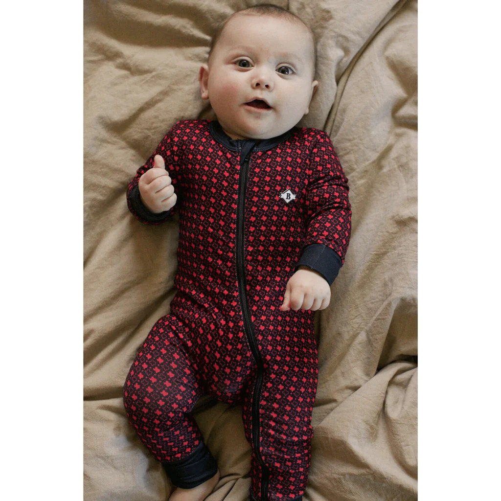 Baby Zip Up - Texas - Black &amp; Red | BURLEBO
