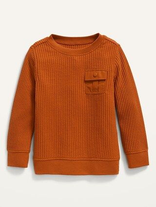 Long-Sleeve Thermal Utility Pocket T-Shirt for Toddler Boys | Old Navy (CA)